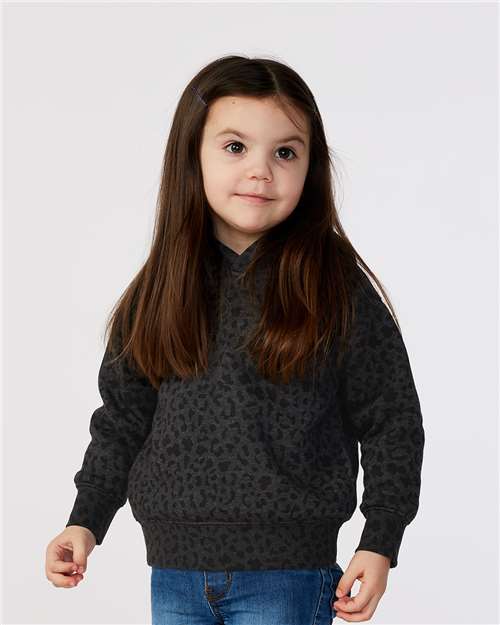 Rabbit Skins 3326 Black Leopard — on model front