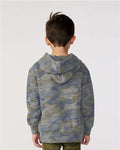 Rabbit Skins 3326 Vintage Camo — on model back