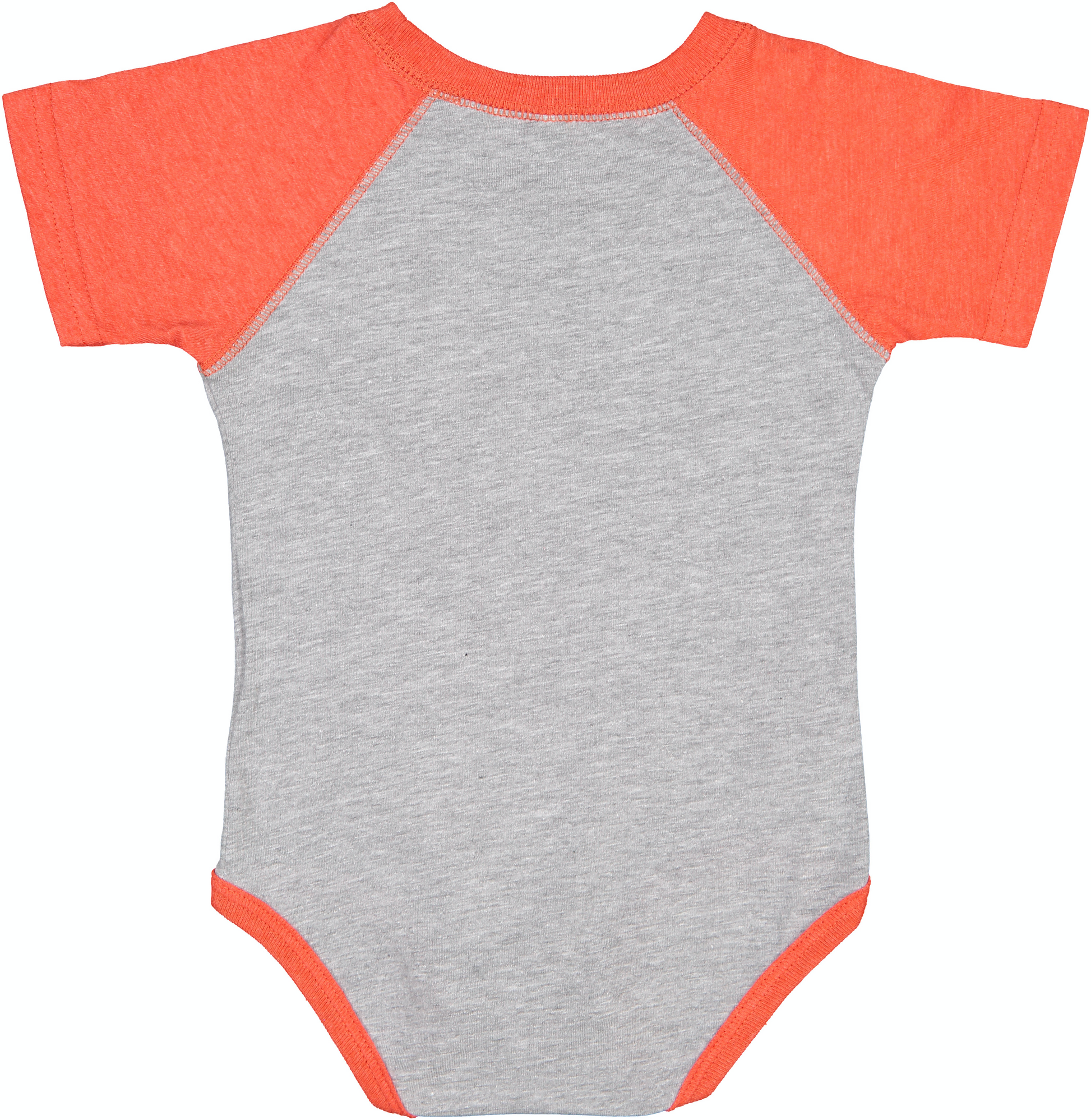 Infant Baseball Bodysuit - Vintage Heather / Vintage Orange