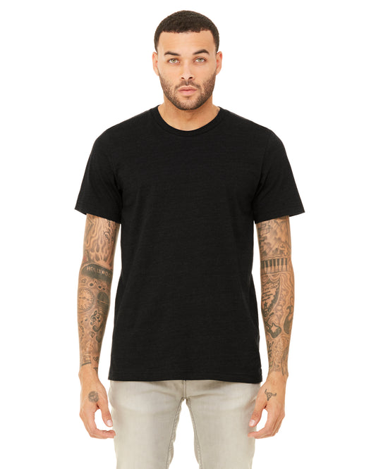 Unisex Heather CVC T-Shirt - Heather Black