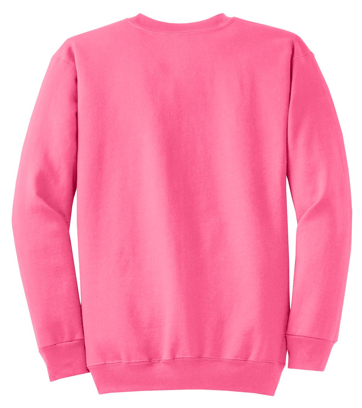 Unisex Core Fleece Crewneck Sweatshirt - Neon Pink