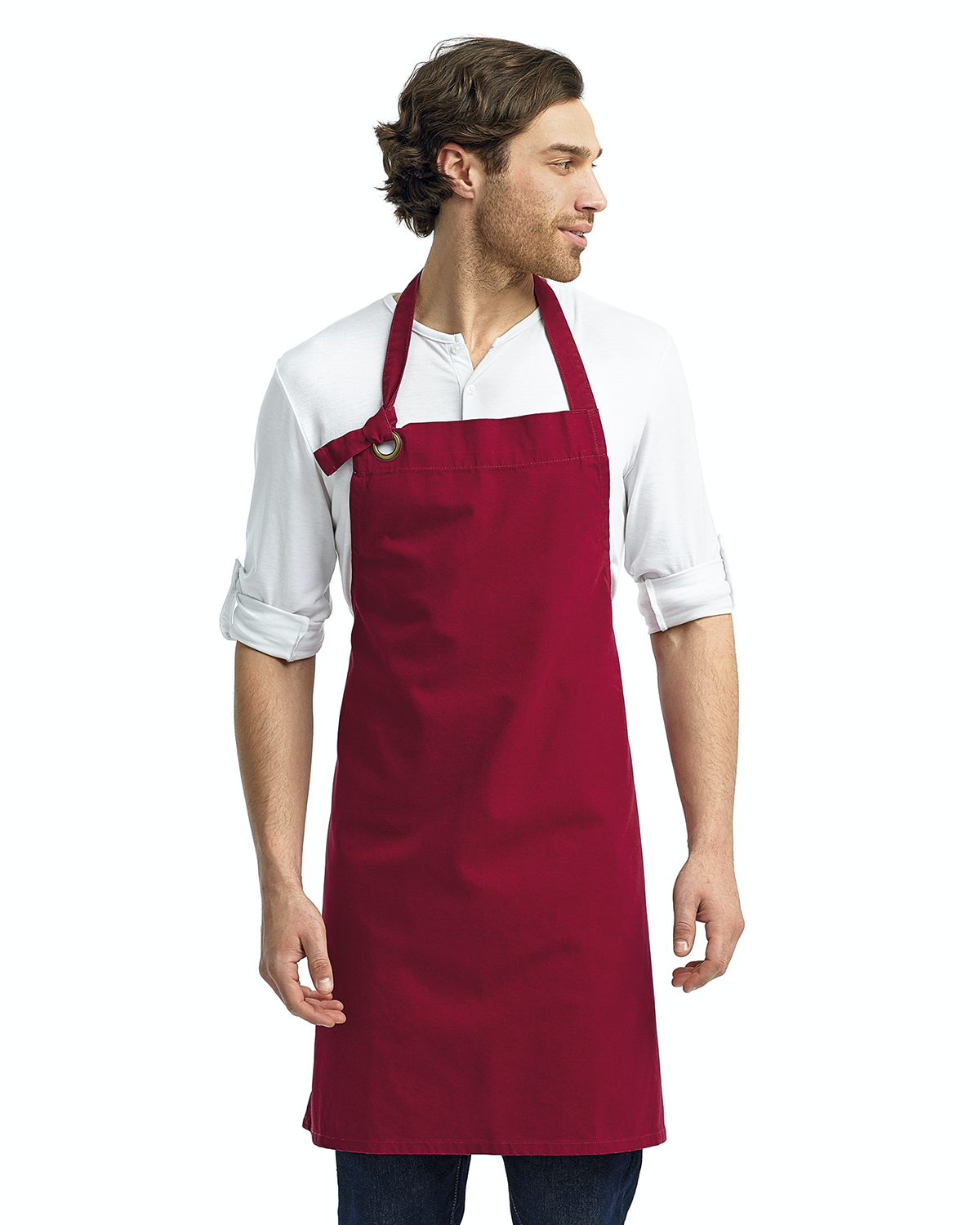 Unisex Calibre Heavy Cotton Canvas Bib Apron - Burgundy