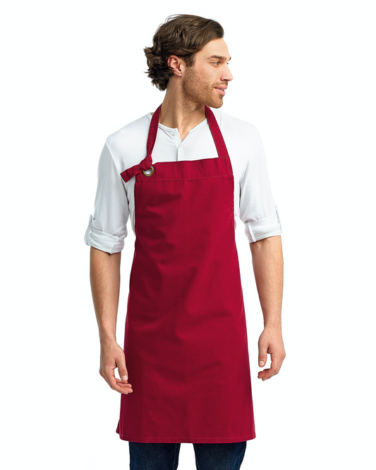 Unisex Calibre Heavy Cotton Canvas Bib Apron - Burgundy