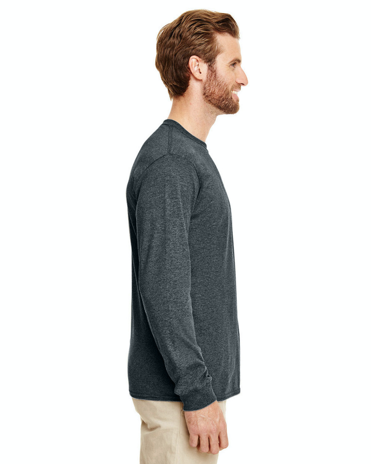 Unisex 50/50 Long-Sleeve T-Shirt - Dark Heather