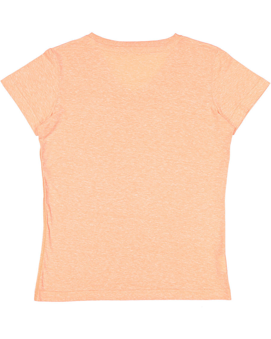 Women's Harborside Melange V-Neck T-Shirt - Papaya Melange