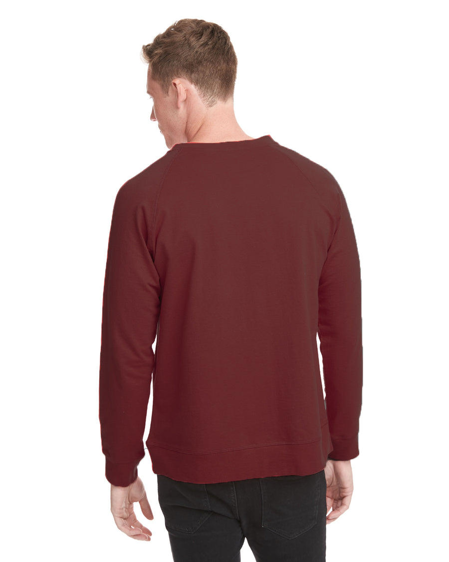 Unisex French Terry Raglan Crew - Cardinal