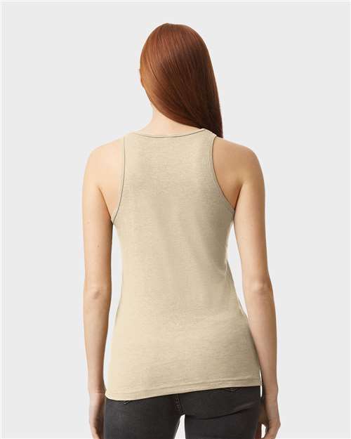 American Apparel 101CVC Heather Bone — on model back