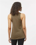 American Apparel 101CVC Heather Army — on model back