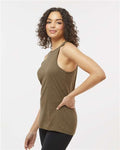 American Apparel 101CVC Heather Army — on model side