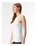 American Apparel 101CVC White — on model side