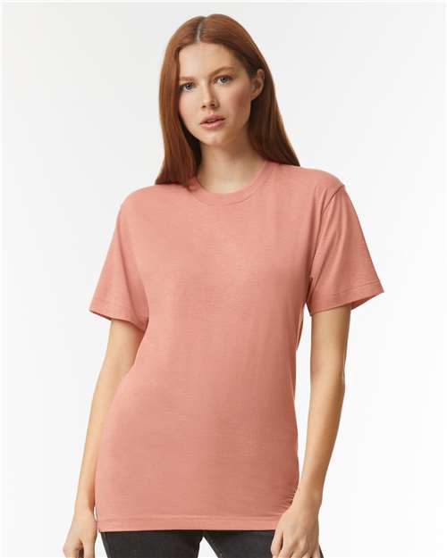 American Apparel TR401 Tri-Coral — on model front