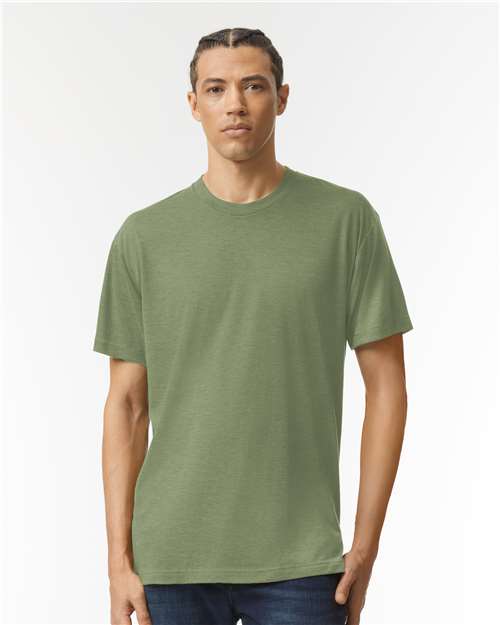 American Apparel TR401 Tri-Olive — on model front