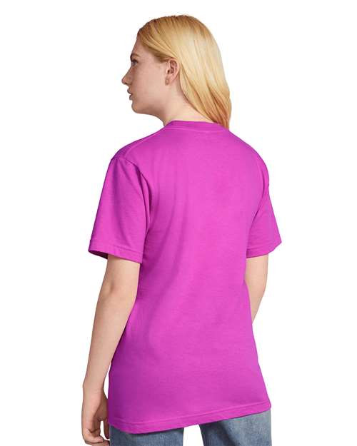 American Apparel 2001 Super Pink — on model back