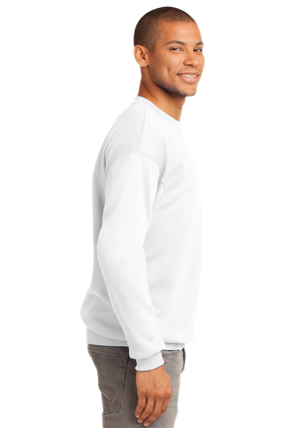 Unisex Tall Essential Fleece Crewneck Sweatshirt - White