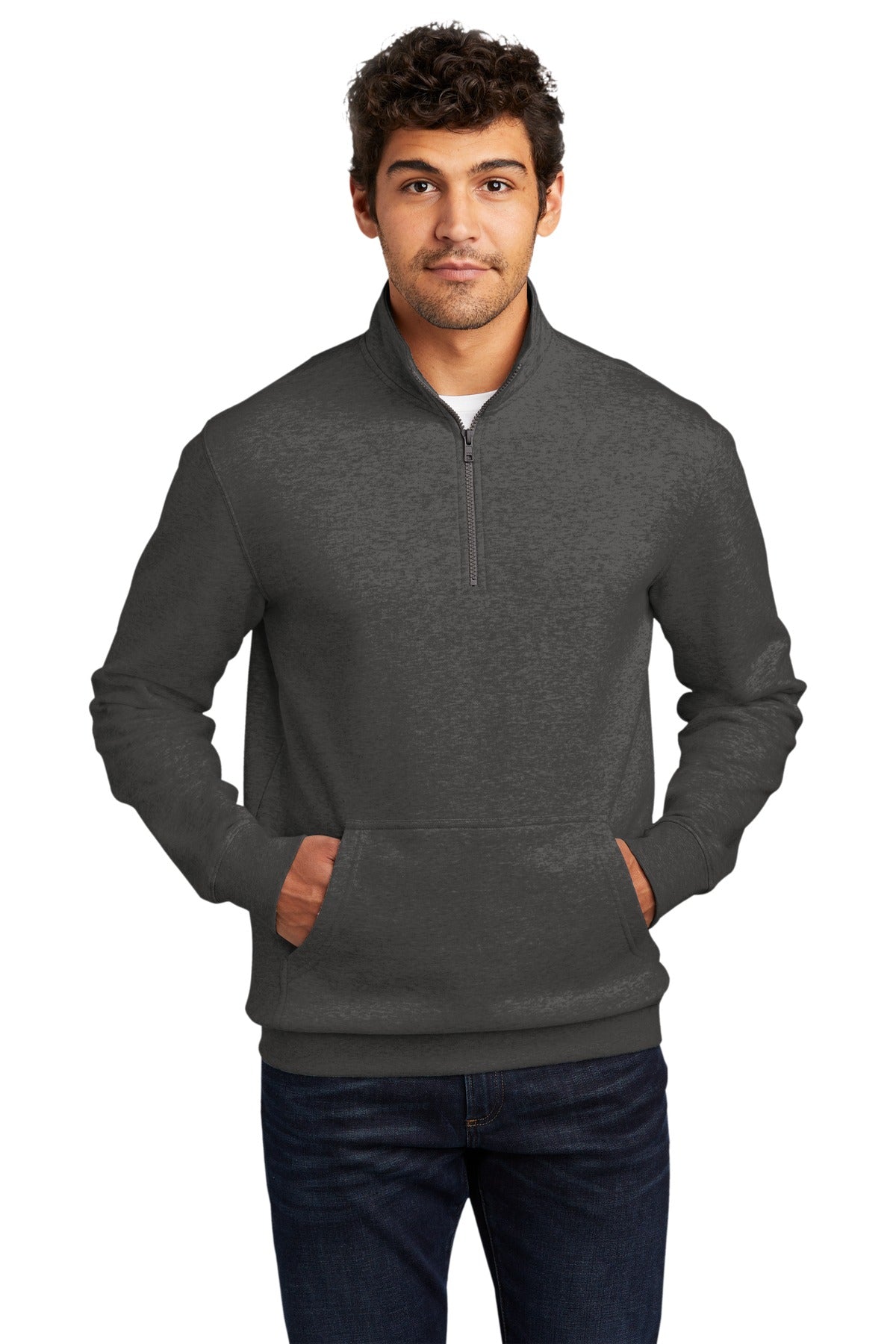 Unisex V.I.T. Fleece 1/4-Zip - Heather Charcoal