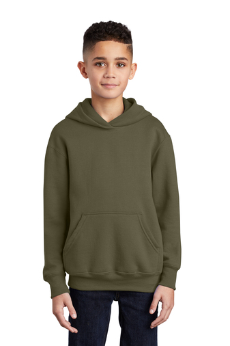 Youth Core Fleece Pullover Hoodie - Olive Drab Green