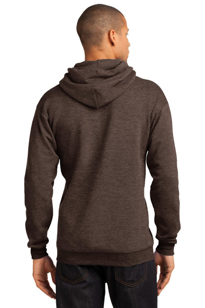 Unisex Core Fleece Pullover Hoodie - Heather Dark Chc Bn