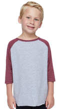 Toddler Baseball T-Shirt - Vintage Heather / Vintage Burg