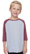 Rabbit Skins RS3330 - Toddler Baseball T-Shirt - Vintage Heather / Vintage Burg