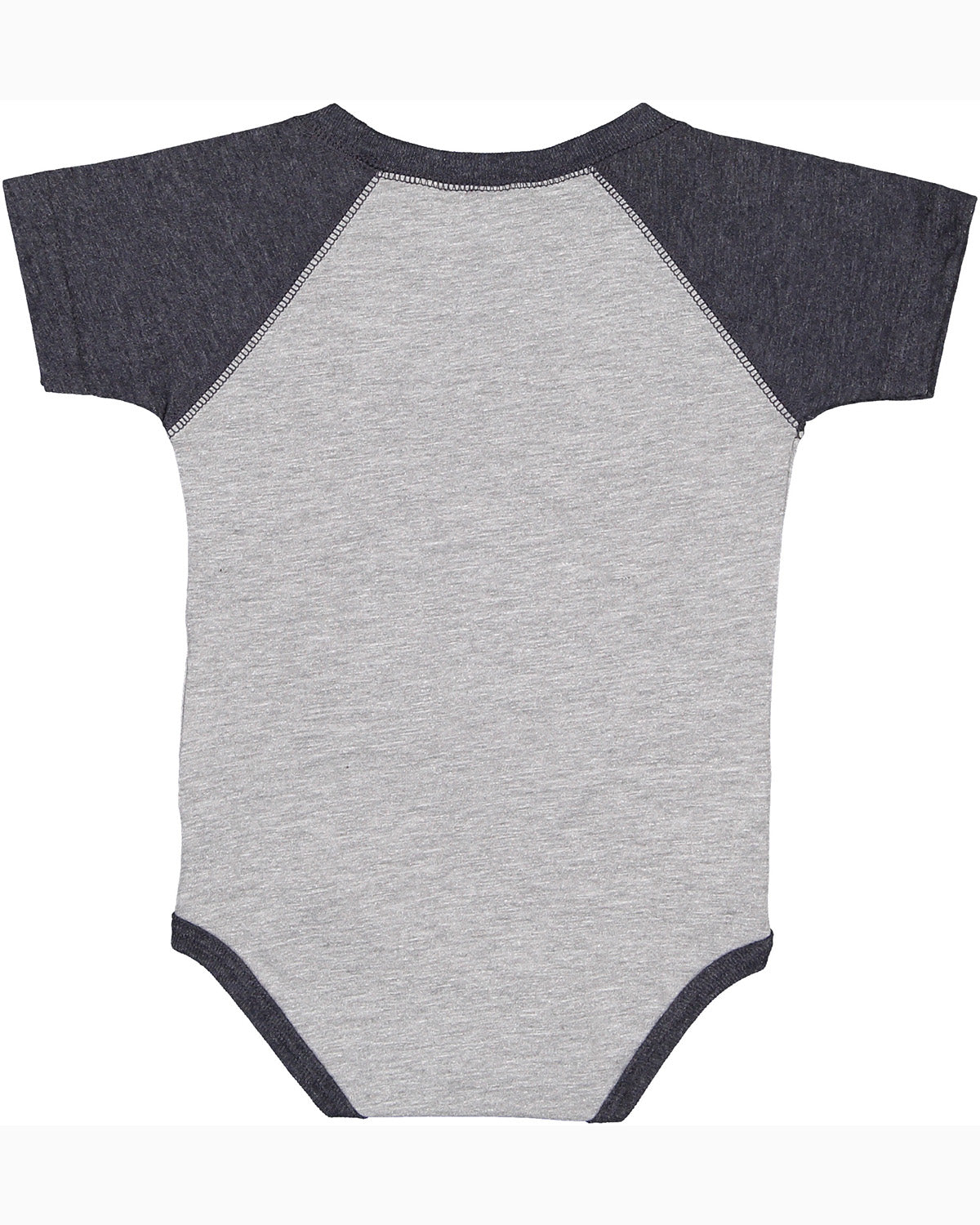Infant Baseball Bodysuit - Vintage Heather / Vintage Navy