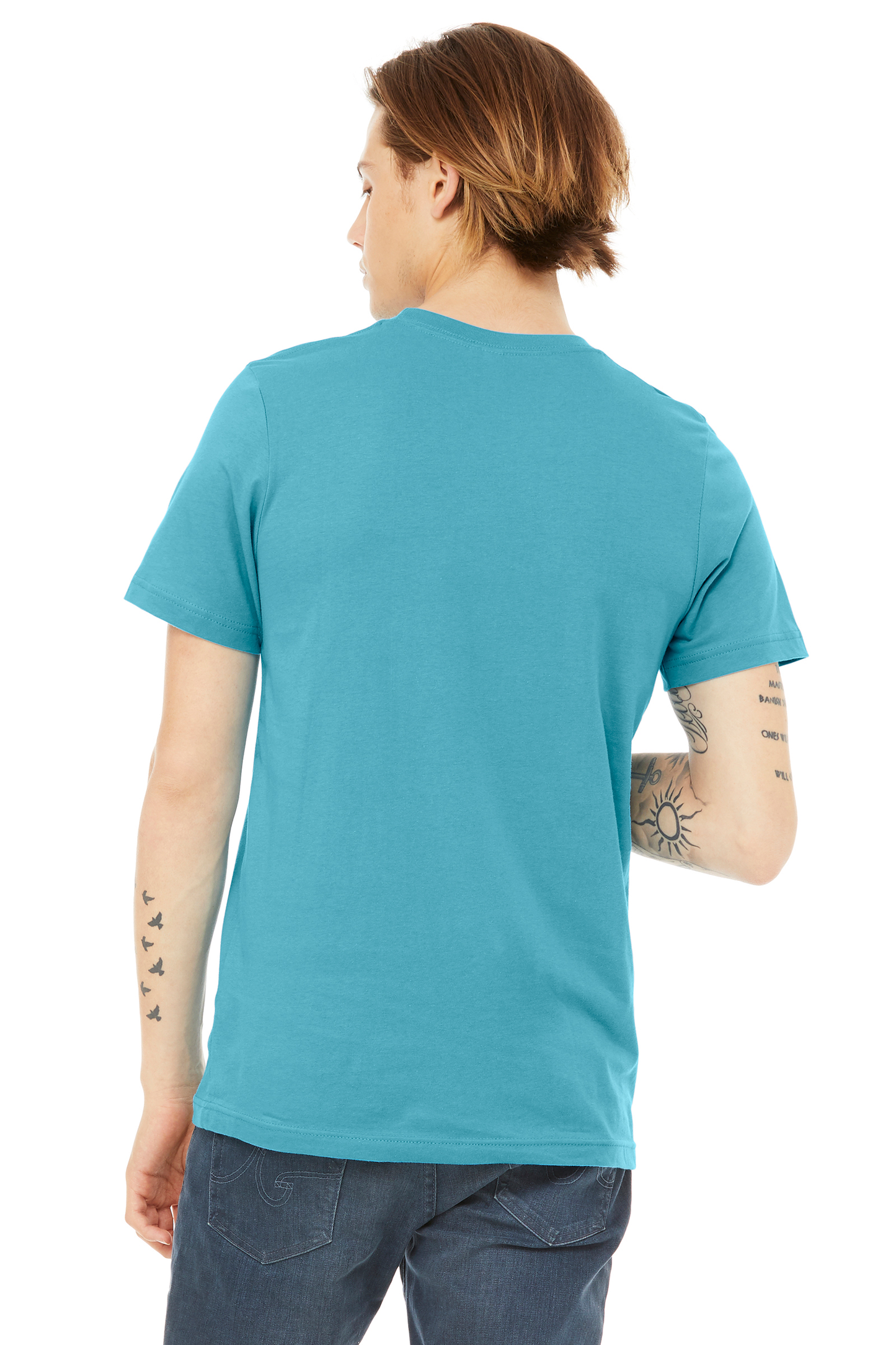 Unisex Heather CVC T-Shirt - Heather Aqua