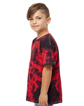 Youth Crystal Tie Dye T-Shirt - Black / Red Crystal