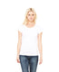 Bella + Canvas B1003 - Women's Baby Rib Scoopneck Tee - White