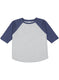 Rabbit Skins RS3330 - Toddler Baseball T-Shirt - VN Heather/VN True Navy