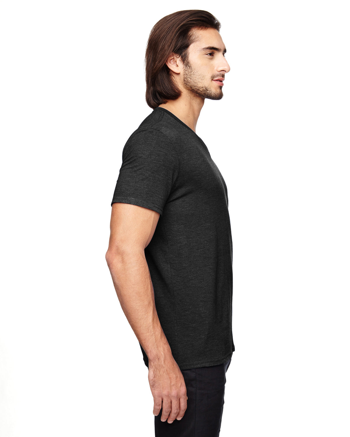 Unisex Triblend V-Neck T-Shirt - Black