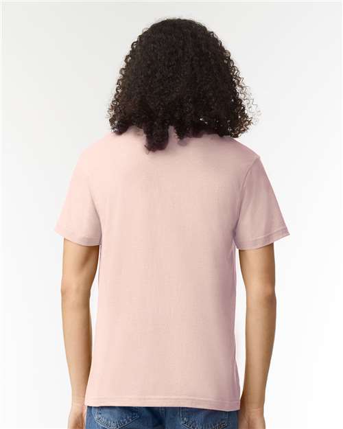 American Apparel 2001CVC Heather Blush — on model back