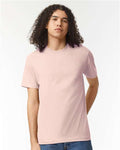 American Apparel 2001CVC Heather Blush — on model front