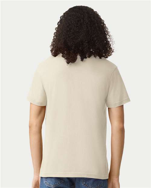 American Apparel 2001CVC Heather Bone — on model back