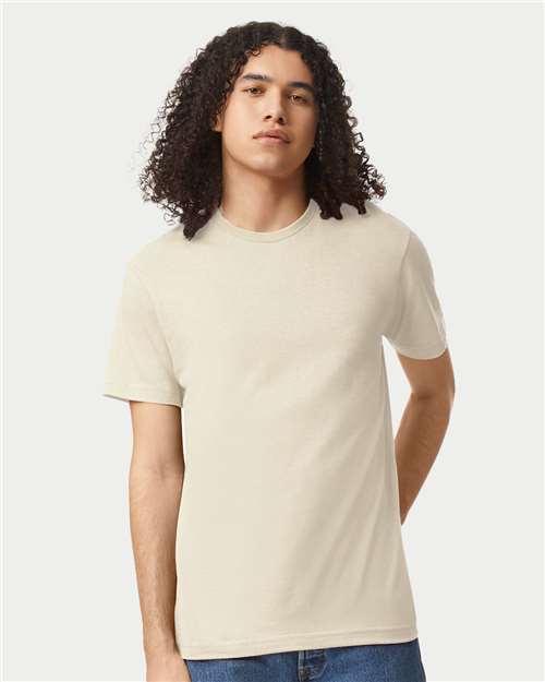 American Apparel 2001CVC Heather Bone — on model front