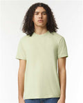 American Apparel 2001CVC Heather Cucumber — on model front