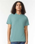 American Apparel 2001CVC Heather Arctic — on model front