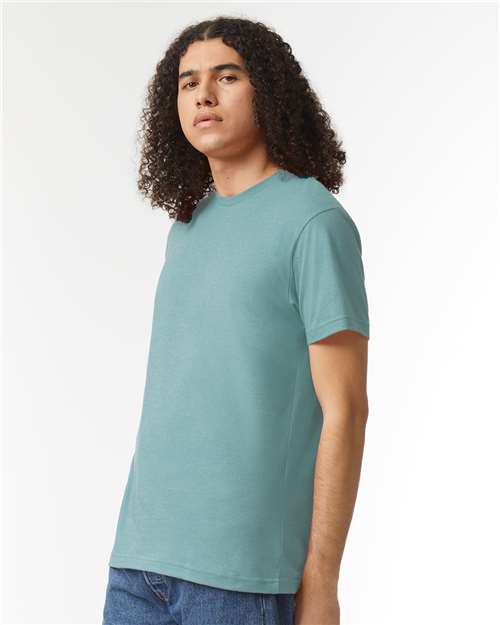 American Apparel 2001CVC Heather Arctic — on model side