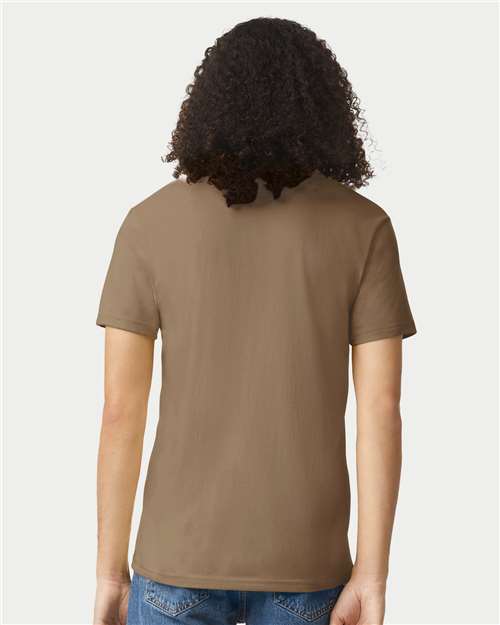 American Apparel 2001CVC Heather Army — on model back