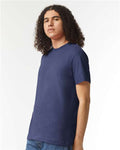 American Apparel 2001CVC Heather Indigo — on model side