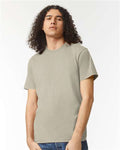 American Apparel 2001CVC Heather Khaki — on model front