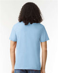 American Apparel 2001CVC Heather Light Blue — on model back