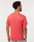 American Apparel 2001CVC Heather Red — on model back
