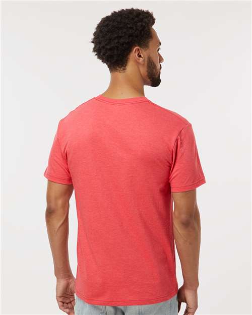American Apparel 2001CVC Heather Red — on model back