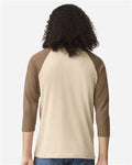 American Apparel 2003CVC Heather Bone/ Heather Army — on model back