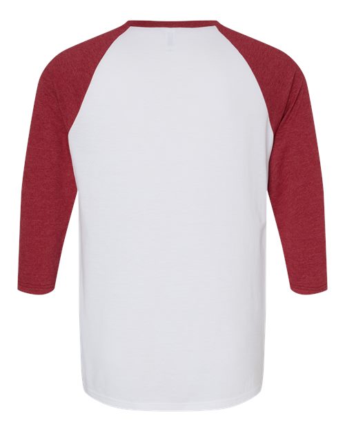 American Apparel 2003CVC White/ Heather Cardinal — back