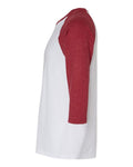 American Apparel 2003CVC White/ Heather Cardinal — direct side