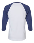 American Apparel 2003CVC White/ Heather Indigo — back
