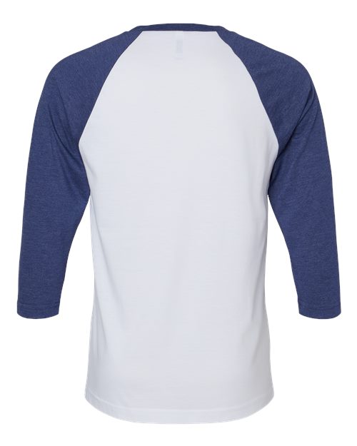 American Apparel 2003CVC White/ Heather Indigo — back