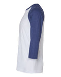 American Apparel 2003CVC White/ Heather Indigo — direct side
