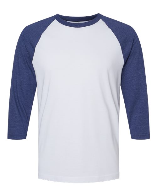American Apparel 2003CVC White/ Heather Indigo — front