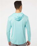 Paragon 220 Aqua Blue — on model back